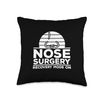 Nose Surgery Recovery Nose Correction Post Rhinoplasty Throw Pillow