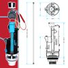 SPARES2GO Universal Automatic Flush Toilet Valve 1.5" 2" Touchless WC Cistern Dual Auto Sensor Button Kit