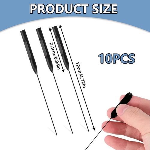 10 PCS Hearing Aid Cleaning Kits, Multifunctional Hearing Aid Amplifier Earmold Sound Tubes Cleaning Long Wire, Reusable Universal Headphones Vent Cleaner for Earpiece Earmold Remove Impurities