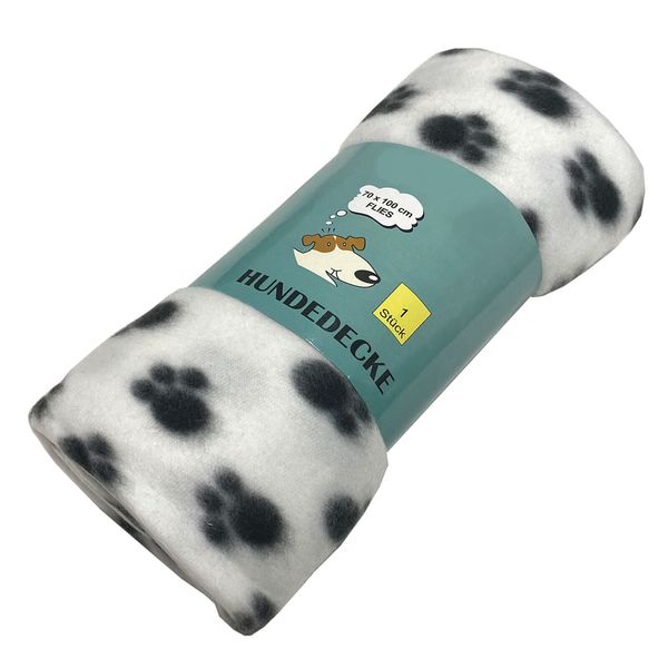 Dog Blanket Fleece 70 x 100cm | Pet Blanket Fleece | Pet Bed Black White