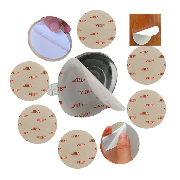 Adhesive Mounting Disk For Lock Sucker Suction Cup Hook Dashboard Car Mount Super Strong Double Sided (4P8CM+4P6CM)