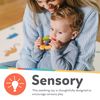 Nuby Pasta Ring Teether - Soft Silicone, Multi-Textured Surface, Easy Grip, Teething Relief for Babies 3+ Months