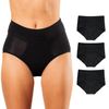 Bambody Absorbent High Waist, 5th Gen, 1X, 3 Pack: Black