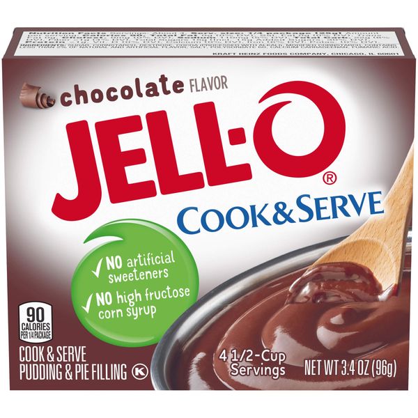 JELLO Chocolate Pie Filling Mix (3.4oz Boxes, Pack of 6)