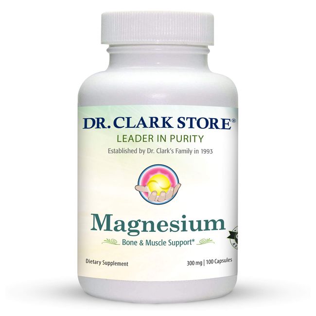 Dr. Clark Magnesium Oxide Supplement, 300mg, 100 Gelatin Capsules