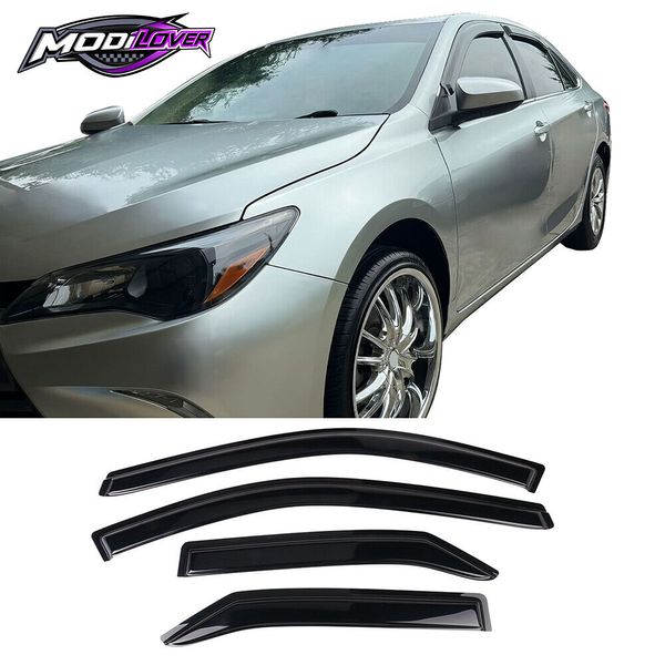 Fits 15-17 Toyota Camry Sedan Window Visor Rain Guard Wind Deflector 4Pc Set