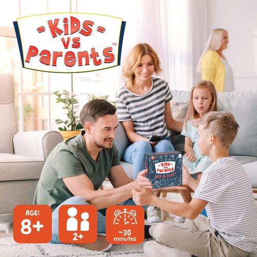 Board Game for Kids and Parents Trivia Games for Kids Quiz Family Games Party Games | Kids vs Parents - Why is That? | Age 8+