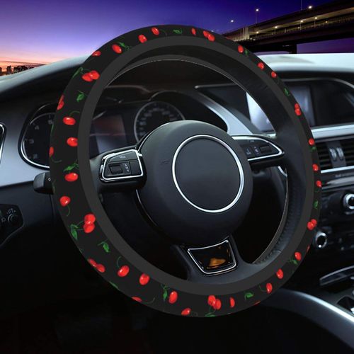 Delicious Cherry Universal 15 Inch Steering Wheel Covers Non Slip Neoprene Car Wrap Cover for Adults
