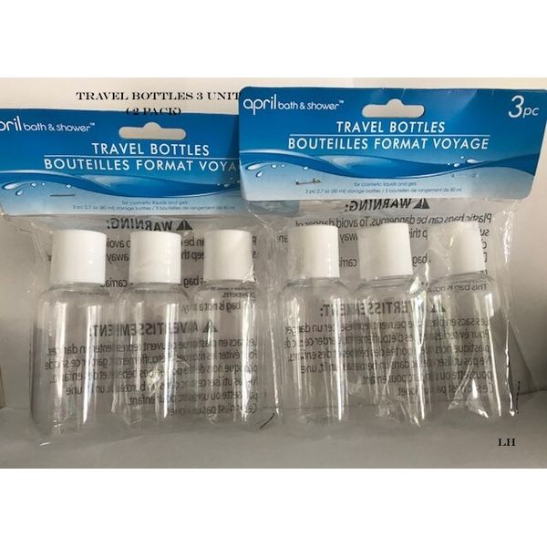 Travel Bottles 2.7 0z 3 pcs  ( 2 pack )
