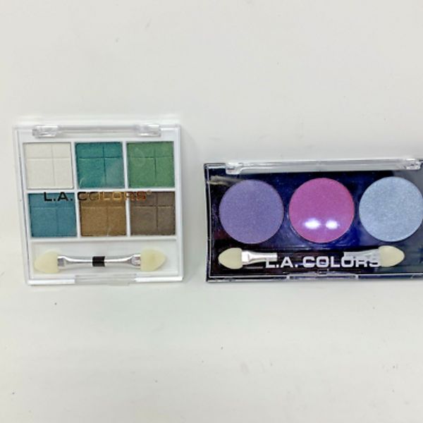 L.A. Colors 3 Color Eyeshadow Trio C37036 Iris & Sextuplet 6 Color LOT OF 2