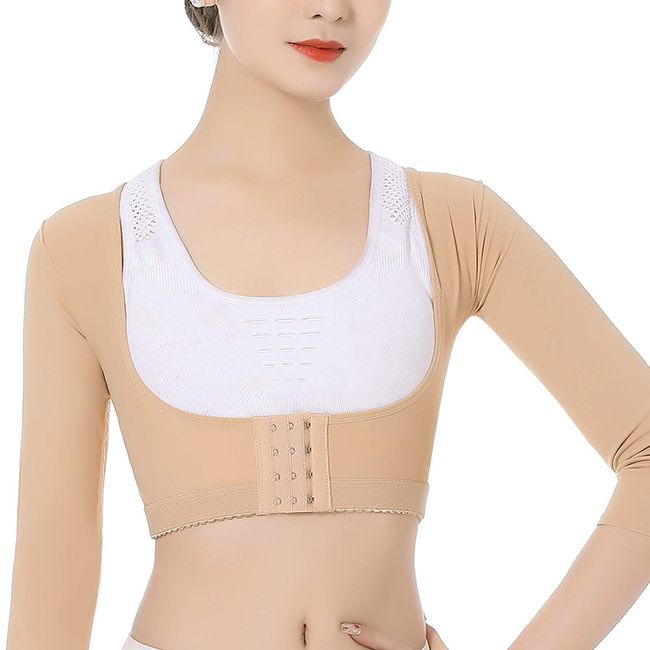 Women Posture Shaper Posture Corrector Upper Arm Shaper Shapewear Compression Sleeves Back Brace Shoulder Upright Trainer for Women Men Body Correction and Neck Pain Relief(L)