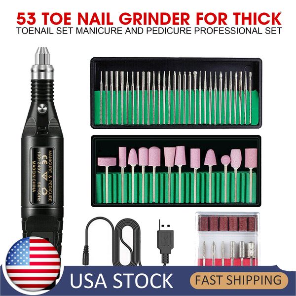 Toe Nail Grinder For Thick Toenails Set Manicure Pedicure Professional Self