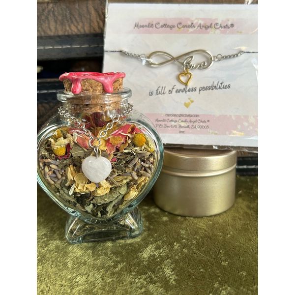 Heart jar  filled with Love Gift Set