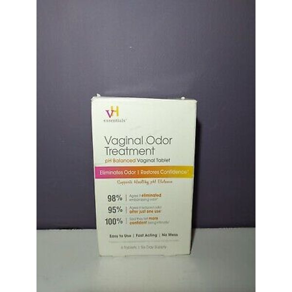 VH essentials Vaginal Odor Treatment pH balanced 6 Tablets inserts Easy to Use