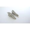 Generic Two small tiny silver leaf crystal alligator hair clips fine hair