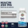 Kal 250 Mg Niacin Tablets, 100 Count