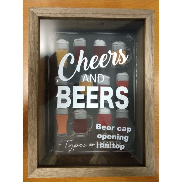 Cheers and Beers Sign by Modern Expressions Beer Cap Opening on Top - 5C