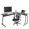 Computer Gaming Laptop Table L Shaped Desk + Ergonomic Office Mesh Chair Swivel 