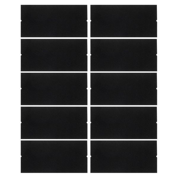 sourcing map 10pcs Vinyl Squeegee Fabric 4 Inch Pre-Cut Self-Adhesive Microfiber Replacement Felt for Squeegee Application Tool, Black