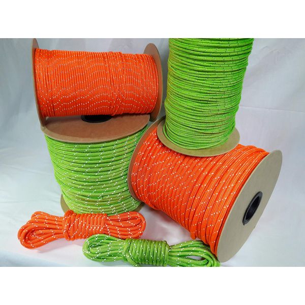 OuM 6mm / 50m Polyesterseil, Leuchtend Grün, reflektierend (0,74€/m)