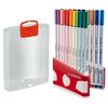 Premium Fibre-Tip Pen - STABILO Pen 68 brush - ColorParade - 19 assorted colours + 1 additional Black
