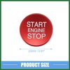 Motoforti Car Auto Engine Start Stop Ignition Button Overlay Cover Sticker Red Long-lasting