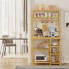 Bakers Rack with Power Outlets, 8-Tier Microwave Stand, Kitchen Utility Storage 