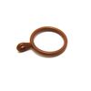 100 x Curtain Pole Ring Fixed Eye Medium Brown Plastic 25MM ID 33MM OD