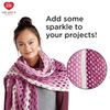 Red Heart Roll with It Sparkle Yarn, 3 Pack, Krystal 3 Count