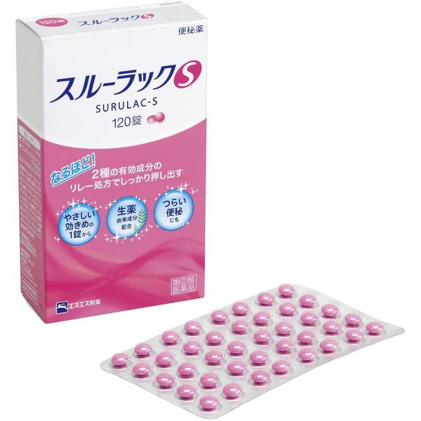 【指定第2類医薬品】スルーラックS 120錠 ×4
