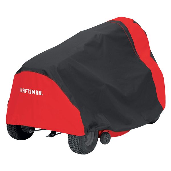 Craftsman Riding Lawn Mower Cover, Large , black/red