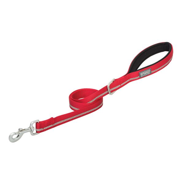 Terrain D.O.G. Reflective Neoprene Lined Dog Leash, Red, 4-feet L x 1-inch W