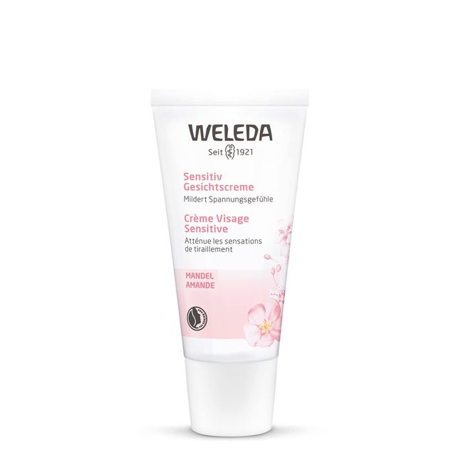 WELEDA Almond Facial Cream for Sensitive Skin, Basic Face Cream, Moisturizing, Naturally Derived Ingredients, Organic, 1.0 fl oz (30 ml)