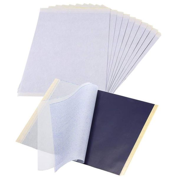 25 Sheets Carbon Paper - Tattoo Transfer Paper, Graphite Paper Tattoo Tracing Paper, A4 Temporary Tattoo Thermal Carbon Copy Paper Tattoos Stencil Printer Paper