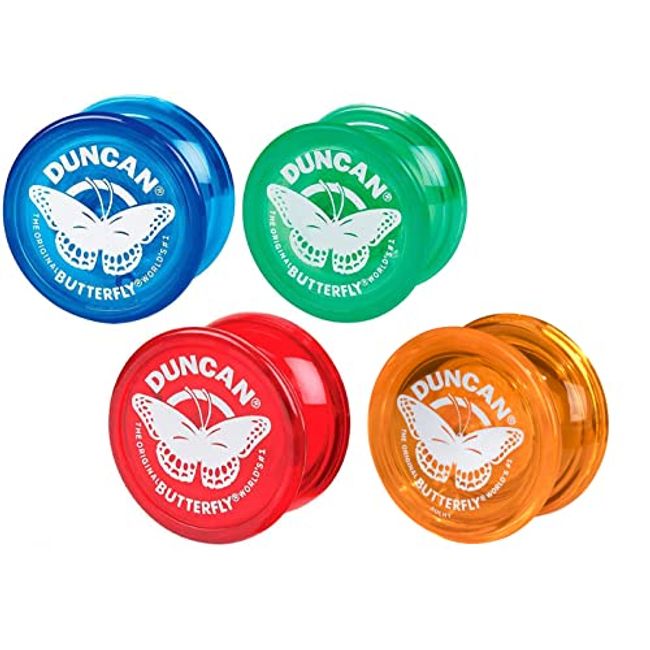 Duncan Toys Butterfly Yo-Yo, Beginner Yo-Yo with String, Steel Axle and Plastic Body, Mystery Color