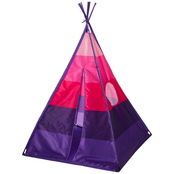 USA Toyz Happy Hut Teepee Tent for Kids - Indoor Pop Up Teepee Kids Playhouse Tent for Boys, Girls, Toddler Tent, Kids Tent Indoor Tepee with Portable Kids Play Tent Storage Bag, Kids Teepee (Pink)