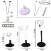 S.fields.inc Doll Stand Set of 10 Action Figures Display Stand (White, 20cm)