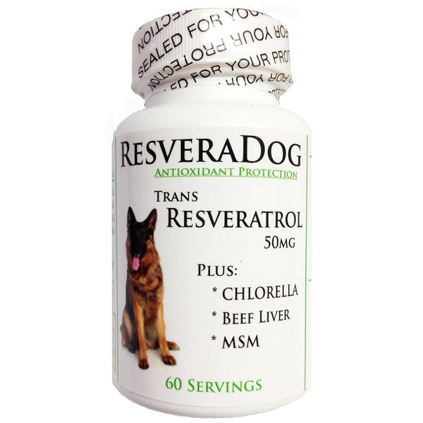 CurEase Resveradog: Dog 99% Tran Resveratrol Powder with Argintine Beef Liver, MSM & Chlorella