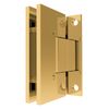 CRL GENS3BR Polished Brass Geneva Shower Pull and Hinge Set