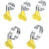 25 PCS Adjustable Handle Hose Clamps,Stainless Steel Pipe Clamps