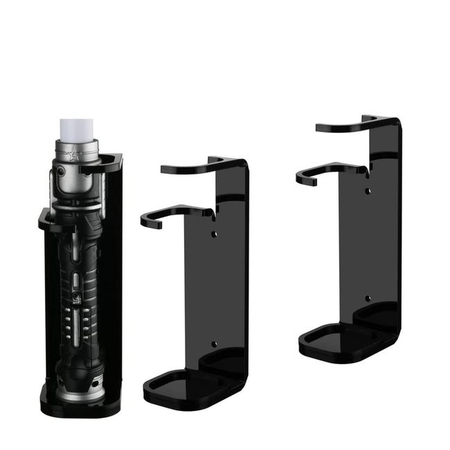 MANNIFEN Lightsaber Wall Mount Light Saber Holders Lightsaber Mount Acrylic Lightsaber Display Stand (2 Pc Black)