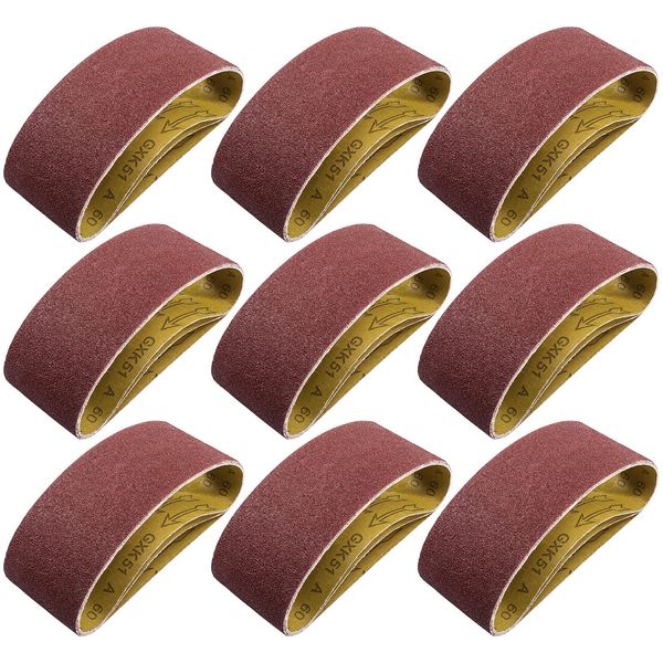 S SATC 3x18 Sanding Belts 20PCS Belt Sander Paper Aluminum Oxide (3 Each of 60/80/120/150/240/400 Grits & 2 of 40 Grits) Ideal for Wood Metal Paint Sanding