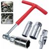 3PC T-BAR SPARK PLUG SPANNER WRENCH SET REMOVAL TOOL 16mm 21mm SOCKETS