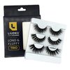 LIUDEX False Eyelashes - 3 Pairs - Different Style - 3D Mink False Eyelashes Natural Look Reusable Fake Lashes Volume Fluffy Soft Wispy Eyelash Trio