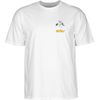 Powell Peralta Skateboard Skeleton T-Shirt, White, Large