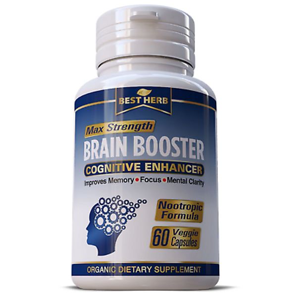 Brain Booster Nootropic Supplement Improve Brain Focus Mind Clarity Memory 60ct