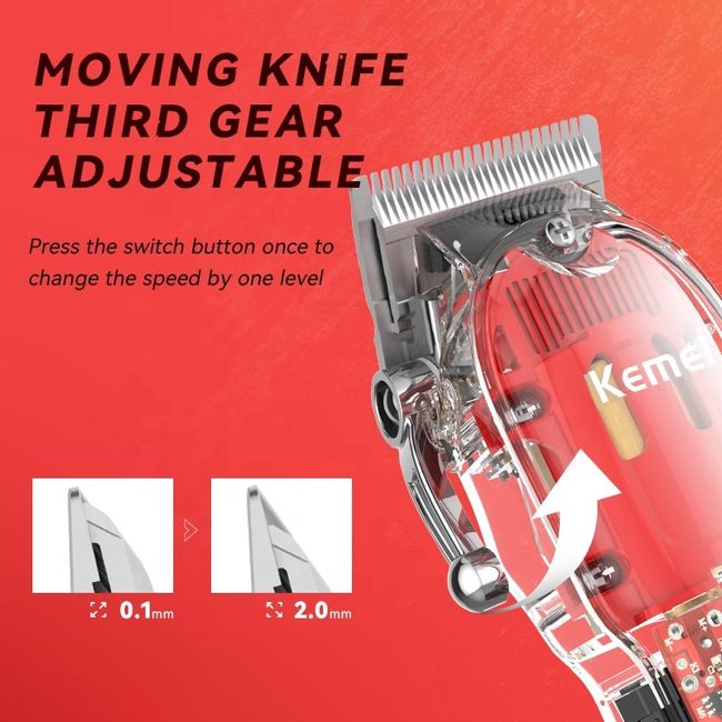 red black Barbershop Cutter Hair Cutting Machine Haircut Cordless