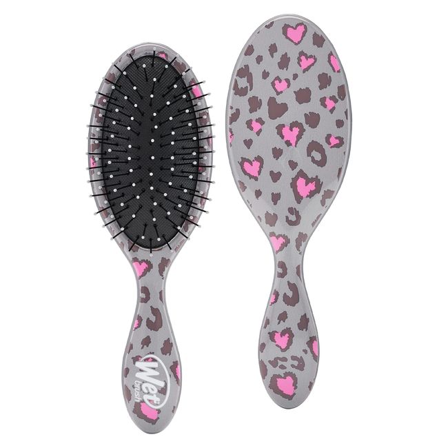 Wet Brush Kids Detangler Hair Brushes - Leopard - Midi Detangling Brush with Ultra-Soft IntelliFlex Bristles Glide Through Tangles with Ease - Pain-Free Comb for All Hair Types