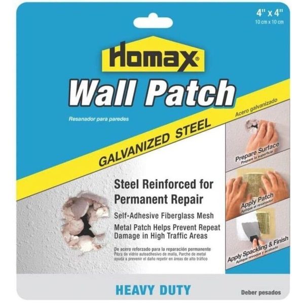 Homax Group 5504 Wall Patch 4" X 4", Galvanized Steel