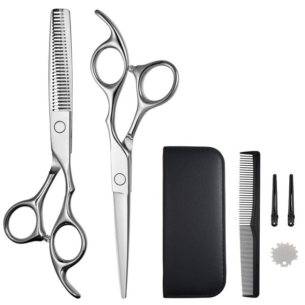 Dosi Scissors Set for Haircuts, Scissors, Professional Specifications, Excellent Sharpness, Hair Cutting Scissors, High Quality Forged Finish, Haircut, Scissors, Hairdresser, Beginner, Self Cutting